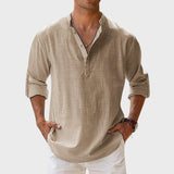 Raphaël | Henley-Shirt mit langen Ärmeln