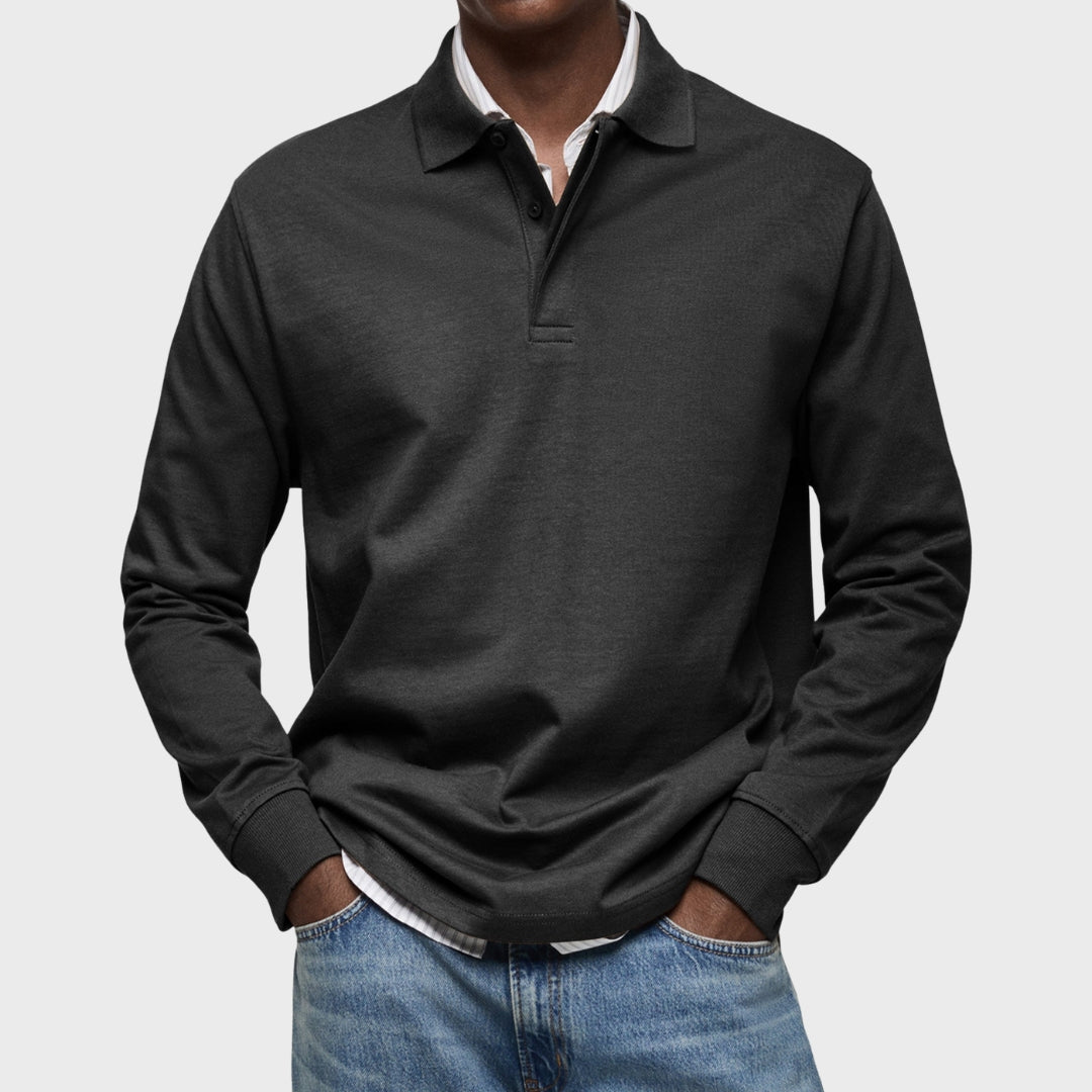 Eduardo - Luxuriöses Polo mit langen Ärmeln