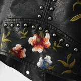 Drune | Lederjacke mit Stickerei