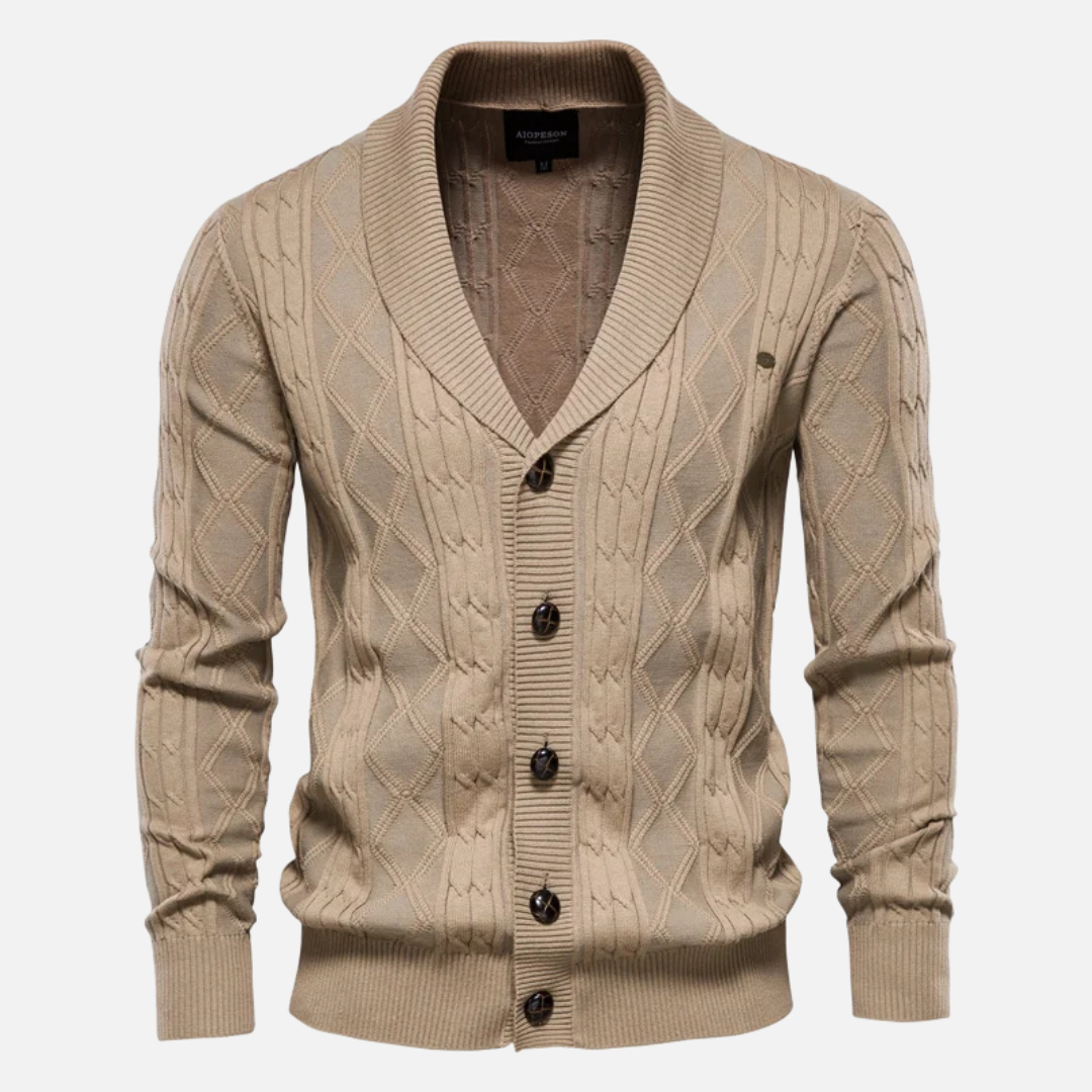 Francisco - Cardigan Argyle Mélange Doux