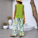 Verdalisse | Elegantes Zweiteiliges Sommeroutfit mit Weitem Hosen