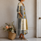 Liseli™ | Elegantes Boho-Kleid mit Colorblock und Punkten