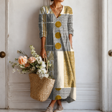 Liseli™ | Elegantes Boho-Kleid mit Colorblock und Punkten