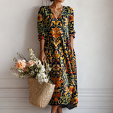 Anneli™ | Elegantes Boho-Kleid mit Ornament-Print