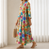 Lisbeth™ | Elegantes Boho-Kleid mit buntem Blumen-Print