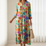 Lisbeth™ | Elegantes Boho-Kleid mit buntem Blumen-Print