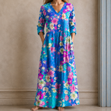 Azure Blossom Waterside Dress