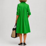 Clarisse™ | Elegantes Midikleid im Blusenschnitt in Grün