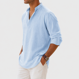 Raphaël | Chemise Henley Lin Manches Longues
