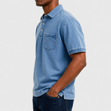 Olivier | Ausgewaschenes Polo mit Brusttasche