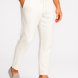 Pantalons pour hommes avec cordon - Blanc