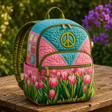 Boho Backpack - Tulips and Serenity