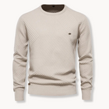 Miguel - Pullover mit Rundhalsausschnitt und Rippstruktur