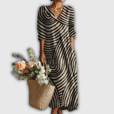 Heidi | Boho-Kleid mit grafischem Wellenmuster