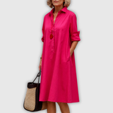 Juliette™ | Elegantes Midikleid im Blusenschnitt in Pink