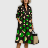 Anastasia™ | Elegantes Midikleid im Blusenschnitt mit Punkte-Print