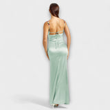 Eira - Verziertes Satin-Kleid mit Trägerschnürung im Rücken
