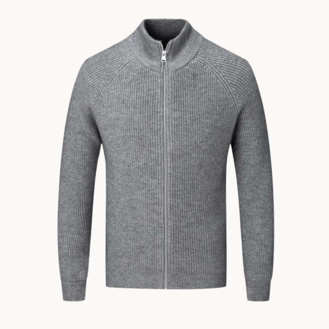Artur - Veste en Tricot avec Fermeture Éclair