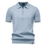 Polo à Demi-Zip - Texture Verticale