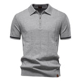 Polo à Demi-Zip - Texture Verticale