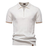 Polo à Demi-Zip - Texture Verticale