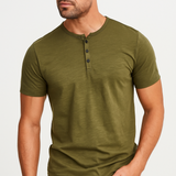 Henley-Shirt - Mit Knopfkraagen