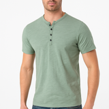 Henley-Shirt - Mit Knopfkraagen