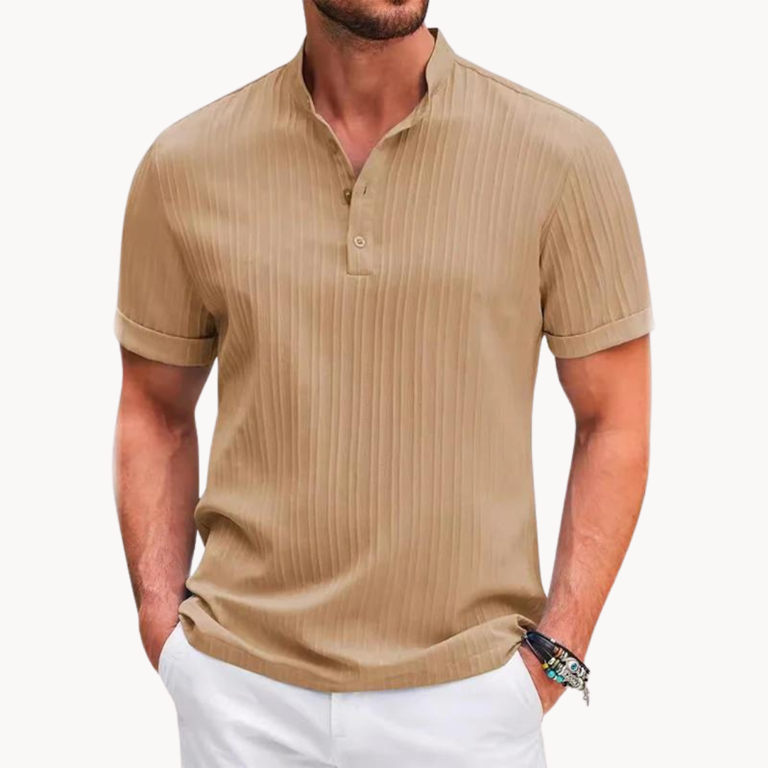Chemise Henley - Placket Court Boutons
