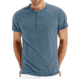T-Shirt Henley - Weiches Gewebe mit Kragen