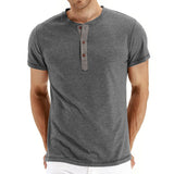 T-Shirt Henley - Maille Douce Col