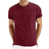 T-Shirt Henley - Weiches Gewebe mit Kragen