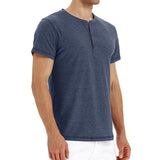 T-Shirt Henley - Weiches Gewebe mit Kragen