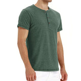 T-Shirt Henley - Weiches Gewebe mit Kragen