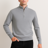 Pullover aus Strick - Halb-Zip