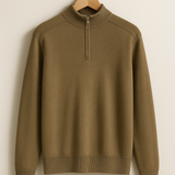 Pullover aus Strick - Halb-Zip