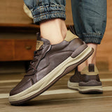 Chaussures en Cuir à Semelle Élevée