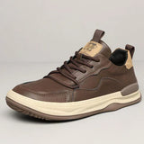 Hochsohlige Lederschuhe