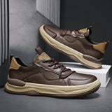 Chaussures en Cuir à Semelle Élevée