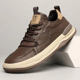 Chaussures en Cuir à Semelle Élevée