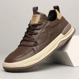 Hochsohlige Lederschuhe