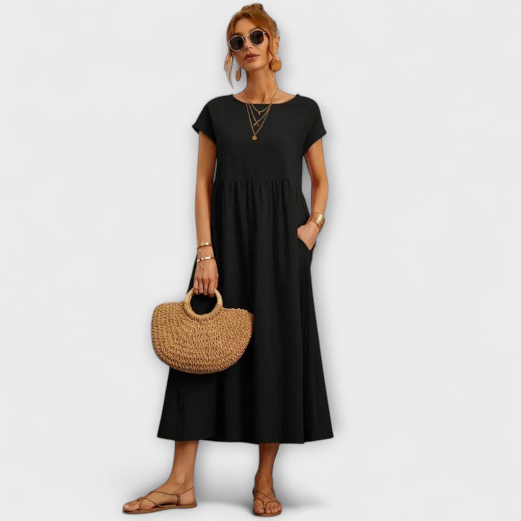Elena | Leichtes Sommerkleid mit Taschen