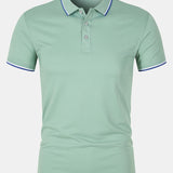 Chemise Polo - Fermeture à Bouton Maille