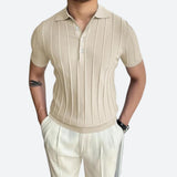 Chemise Polo - Mélange Élastique Col V
