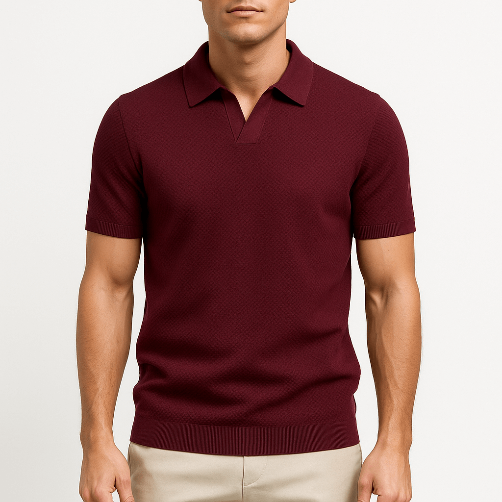 Chemise Polo en Polyester - Texturée
