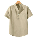 Chemise aus Polyester-Mischung - Stehkragen