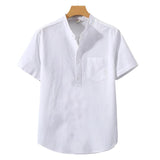Chemise aus Polyester-Mischung - Stehkragen