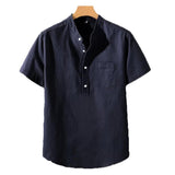 Chemise en Mélange de Polyester - Col Montant