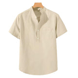 Chemise aus Polyester-Mischung - Stehkragen