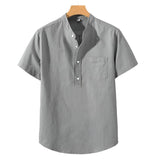 Chemise aus Polyester-Mischung - Stehkragen
