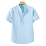 Chemise aus Polyester-Mischung - Stehkragen